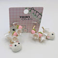 Thorn & Fable Floral Cat Head Hoop Earrings