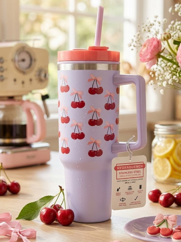 Hydraquench Cherries n Bows Insulated Tumbler