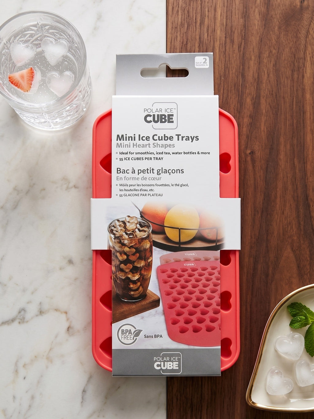 Polar Ice Heart Shaped Ice Cube Trays