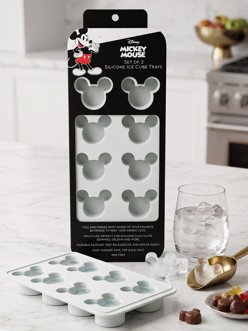 Mickey Mouse Silicone Ice Cube Tray Set
