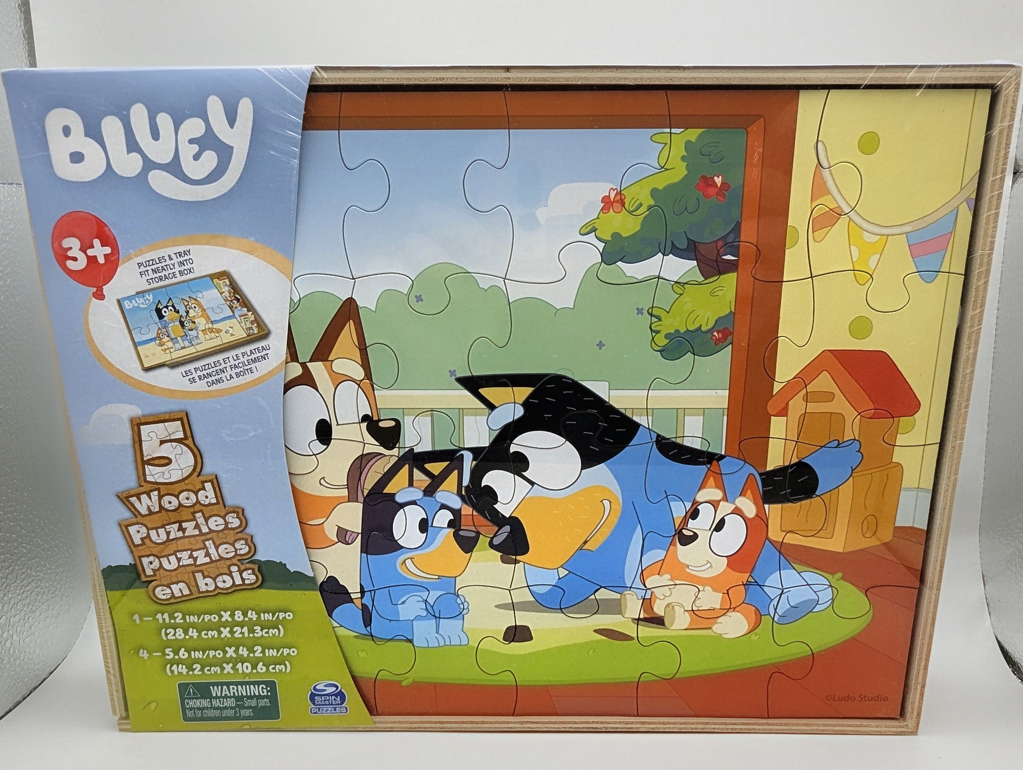 Bluey 5-Pack Wooden Puzzle Set
