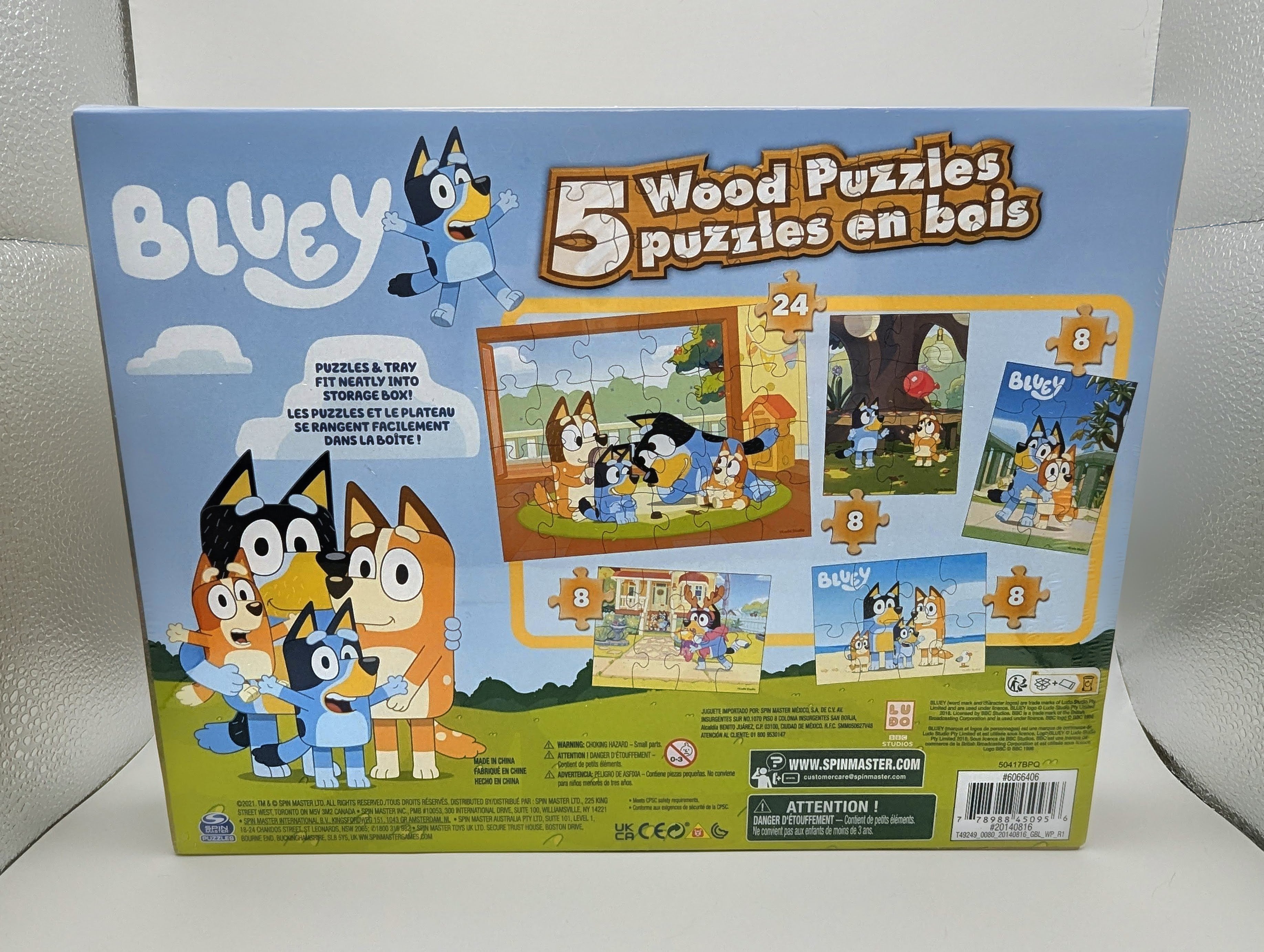 Bluey 5-Pack Wooden Puzzle Set