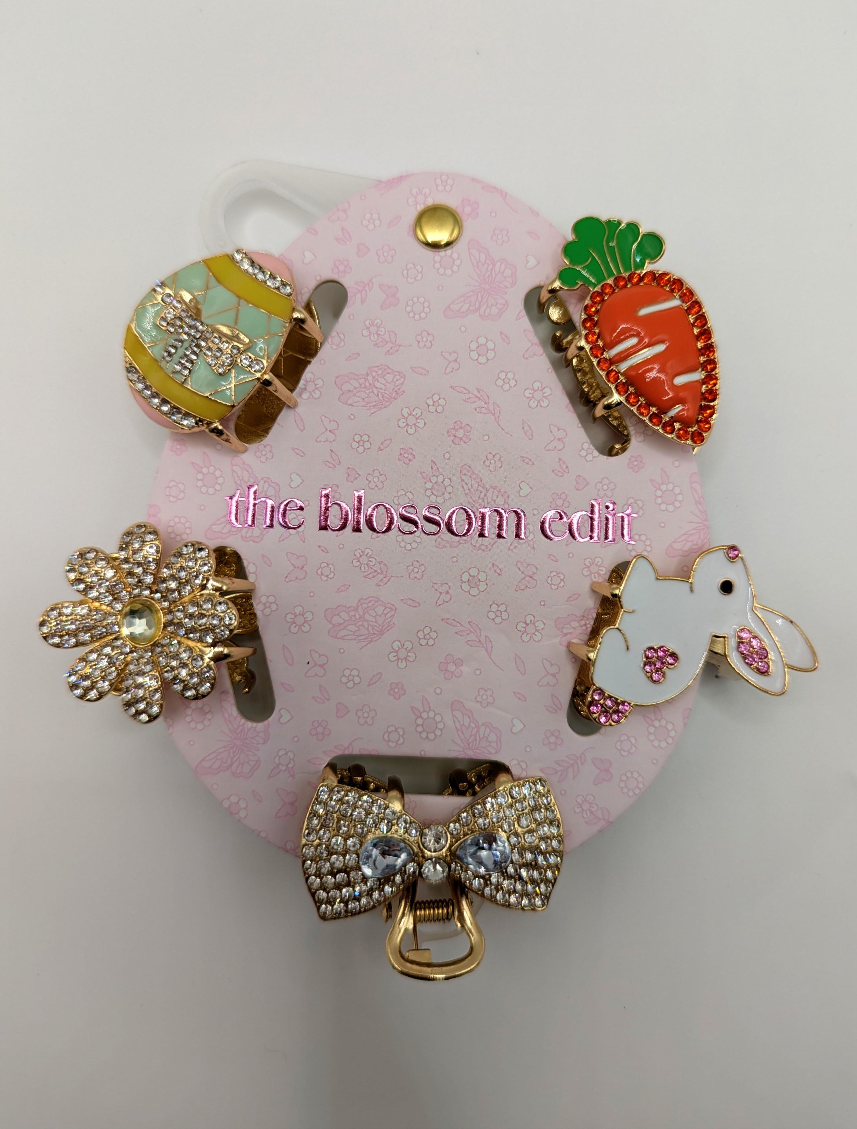 Jeweled Mini Hair Claw Clips