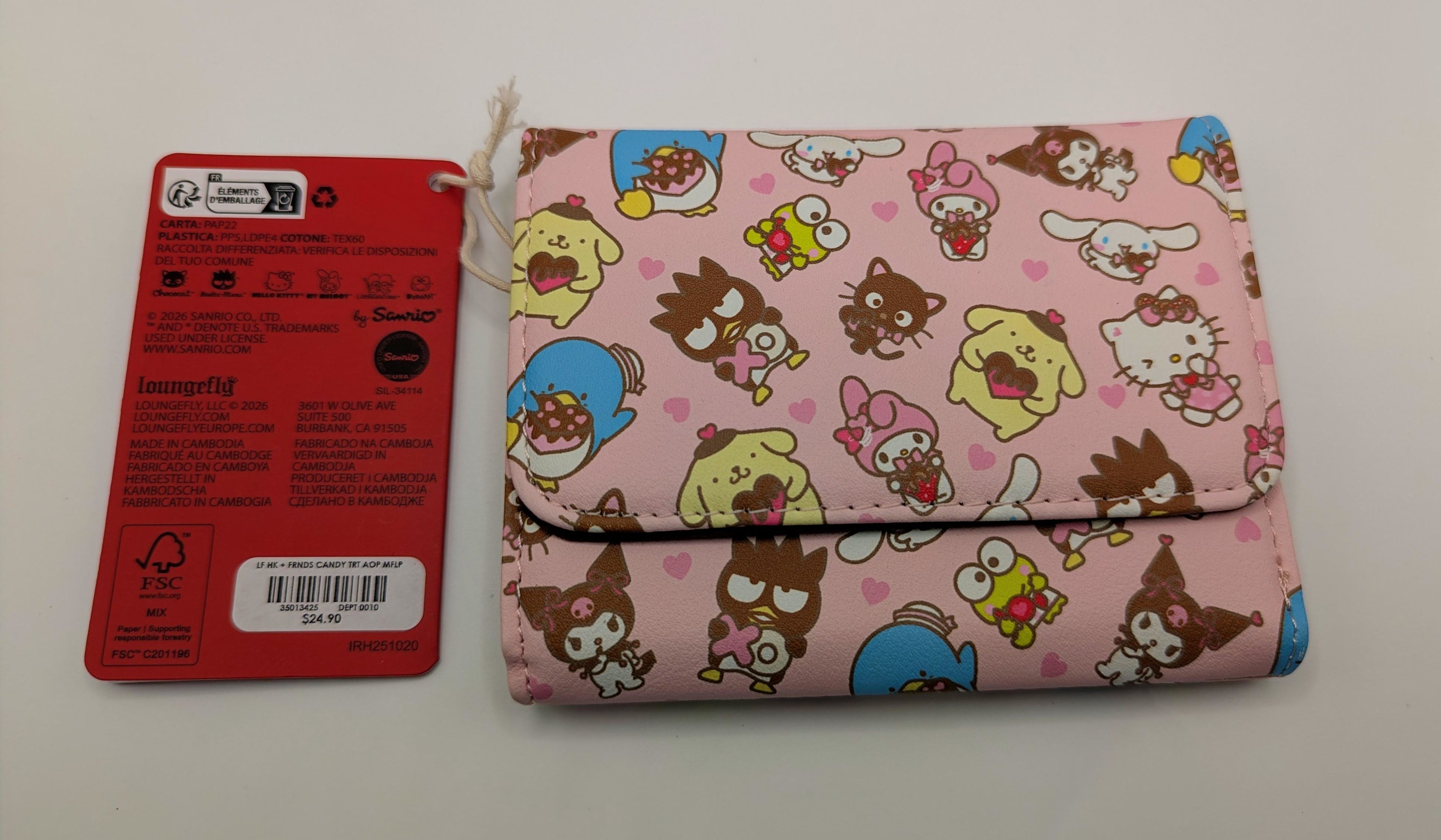 Loungefly Sanrio Hello Kitty & Friends Pink Candy Wallet