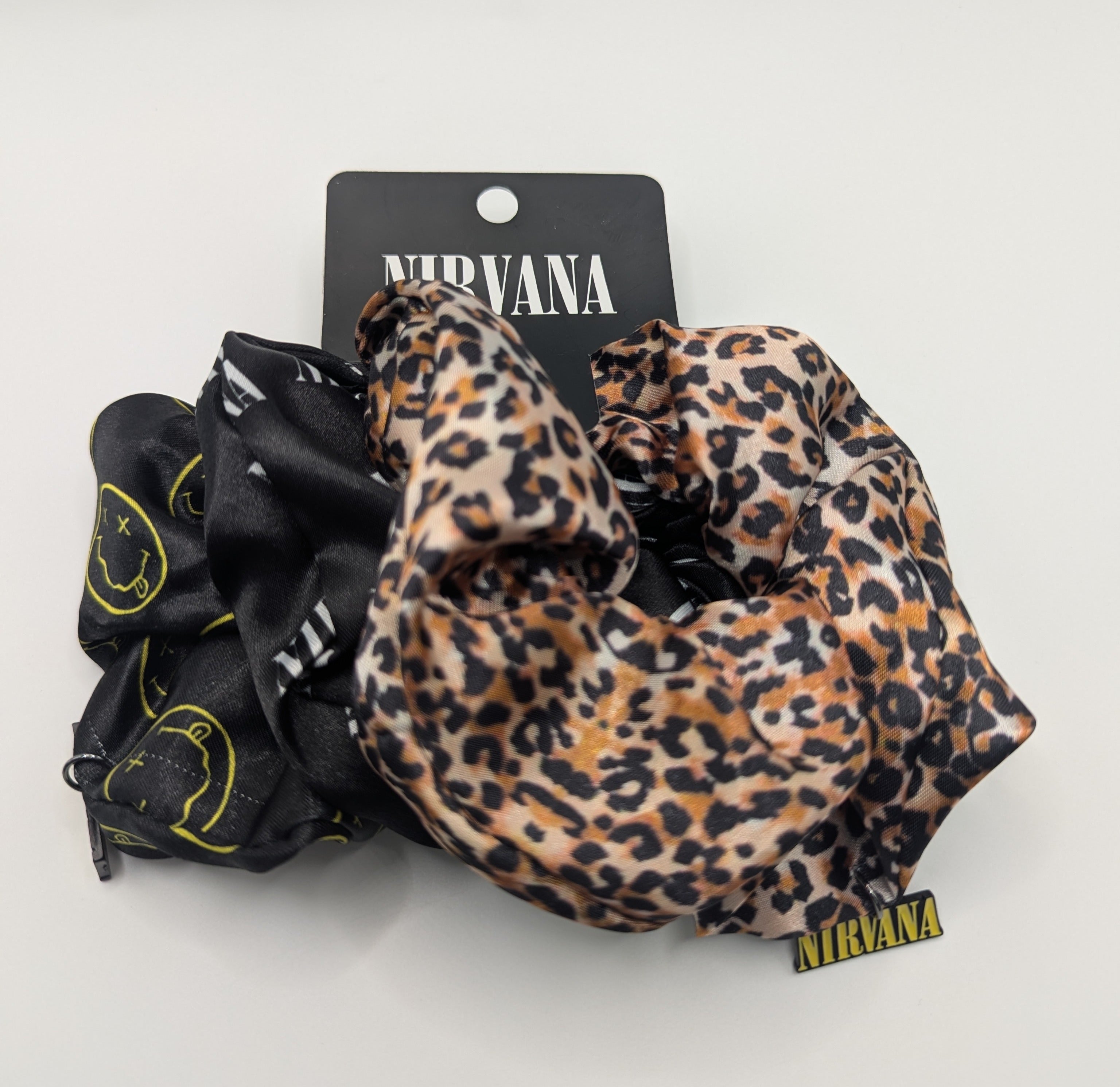 Nirvana Band Charm Print Hair Scrunchie Set