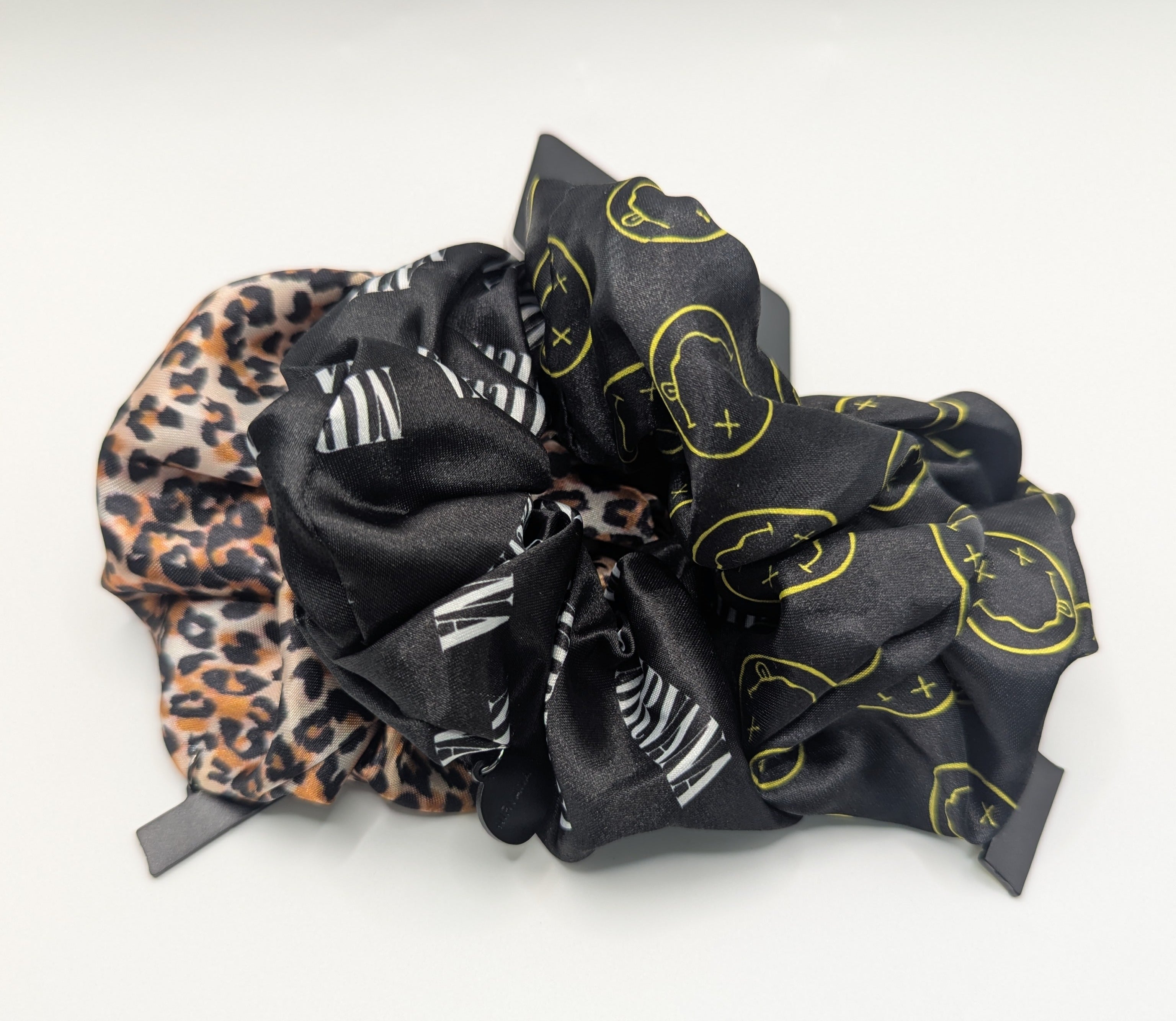 Nirvana Band Charm Print Hair Scrunchie Set
