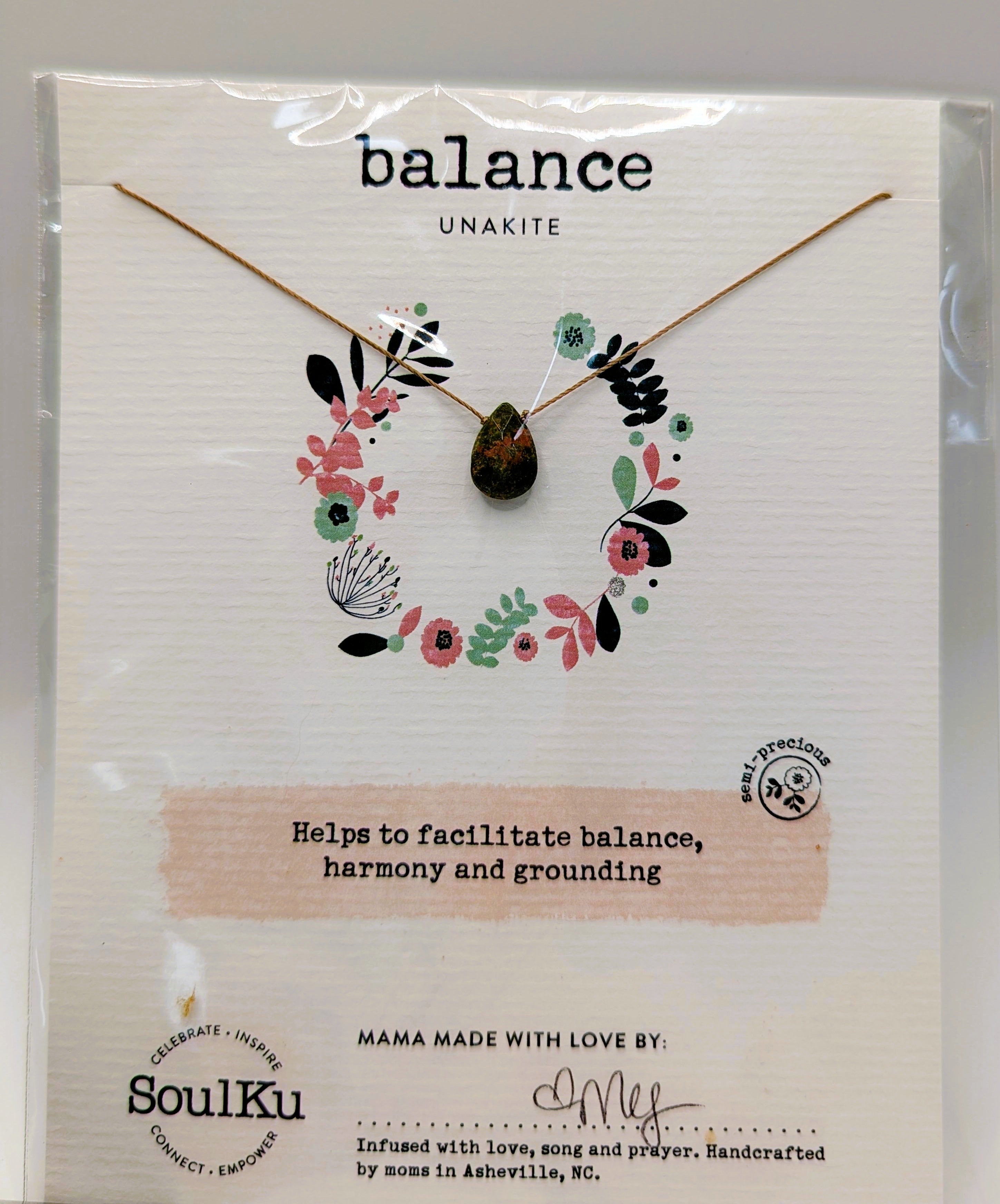 SoulKu Unakite Balance Necklace