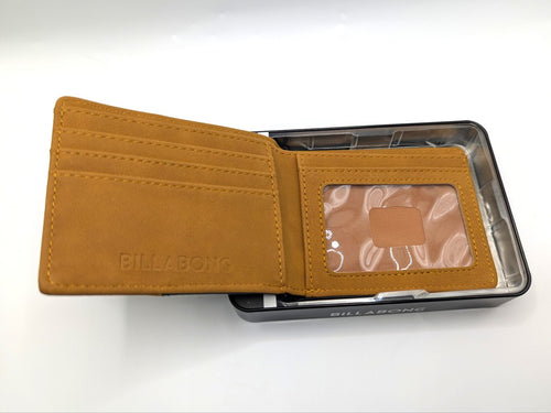 Billabong Leather and Suede Bi-Fold Wallet