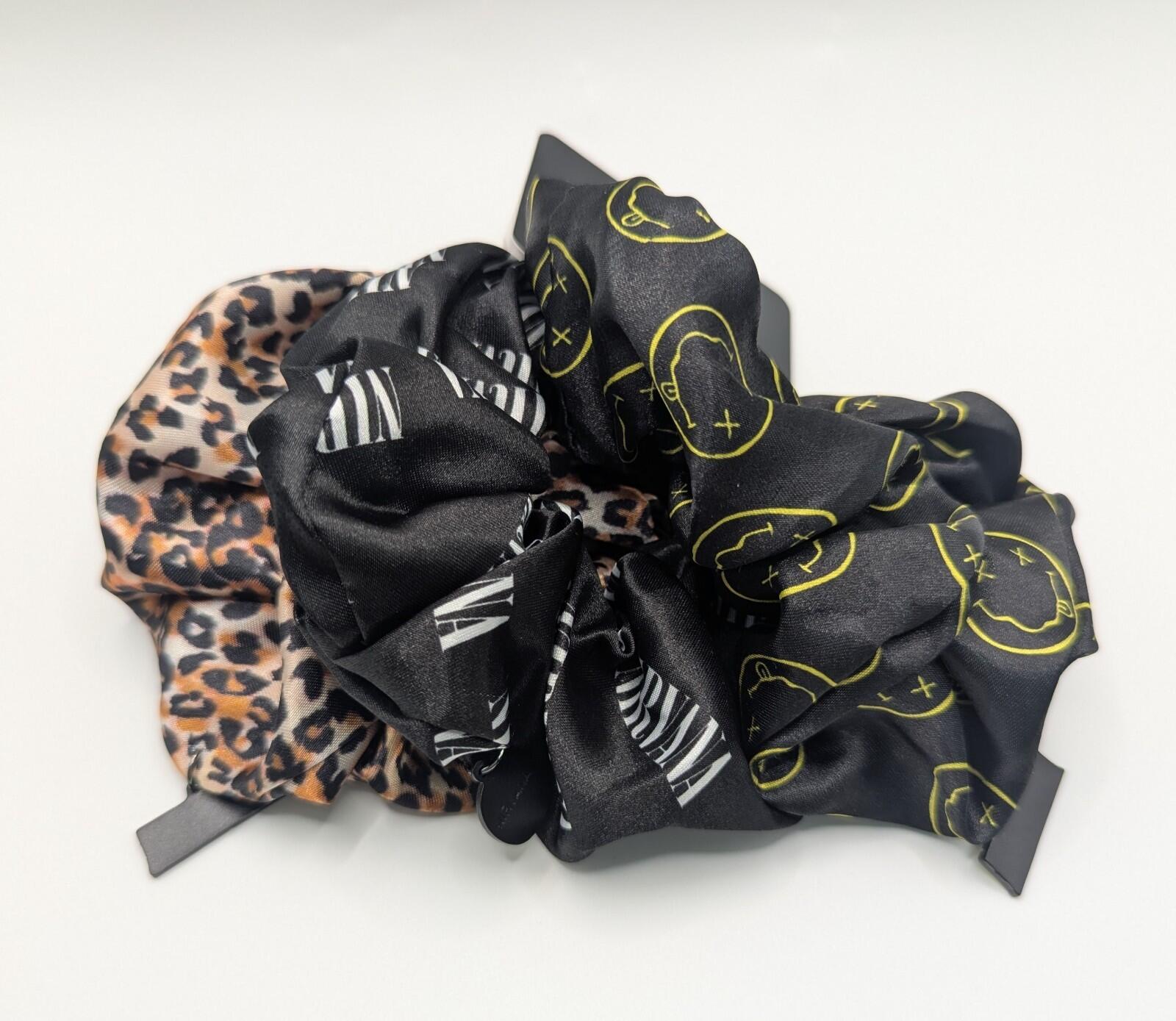 Nirvana Band Charm Print Hair Scrunchie Set